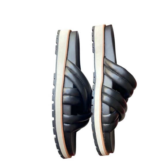 Time and Tru Black Cross Over Slide On Sz8 - Picture 3 of 5